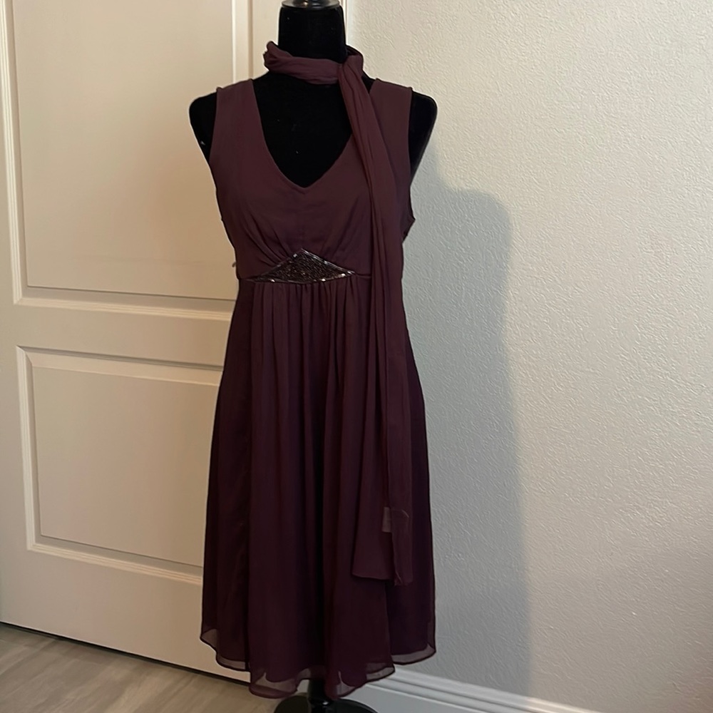 Fabulous Plum Midi Formal Maternity Dress!